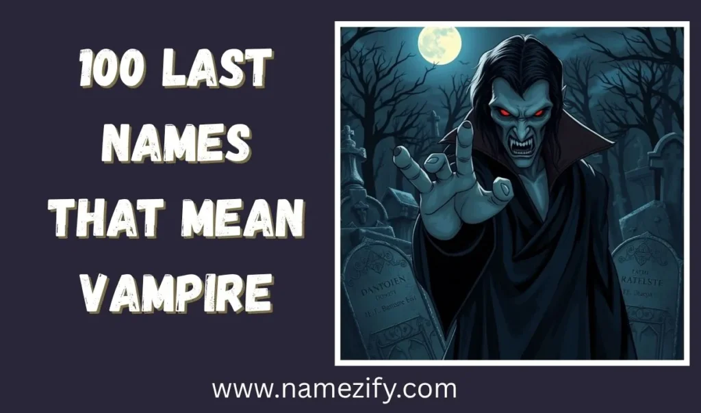100 Last Names That Mean Vampire