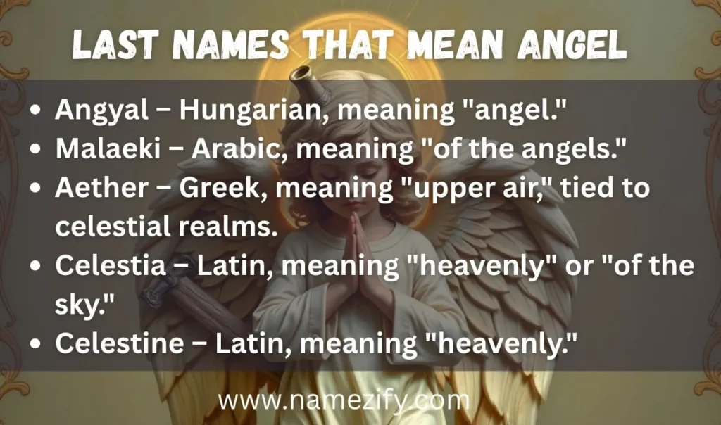 Last Names That Mean Angel