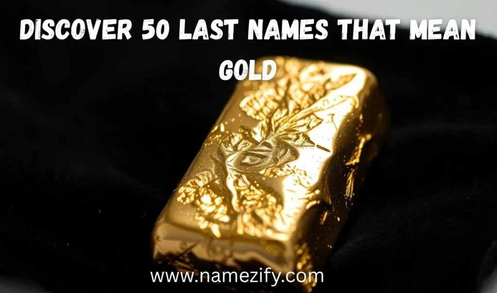 Last Names That Mean Gold