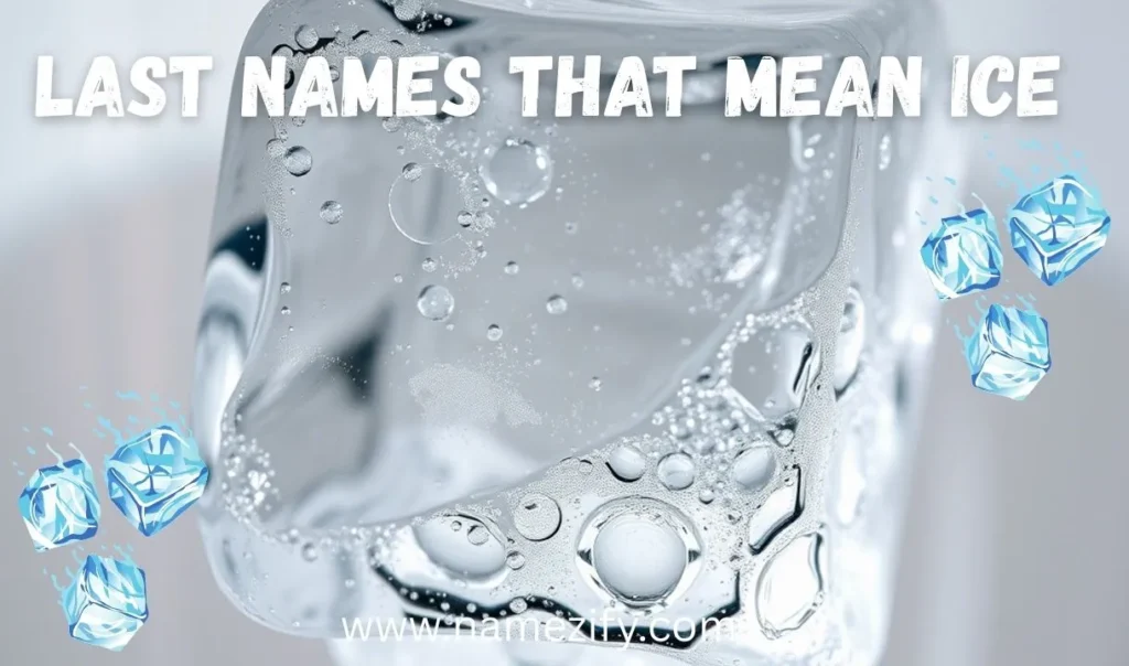 Last Names That Mean Ice