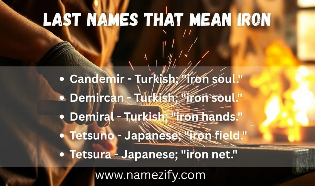Last Names That Mean Iron