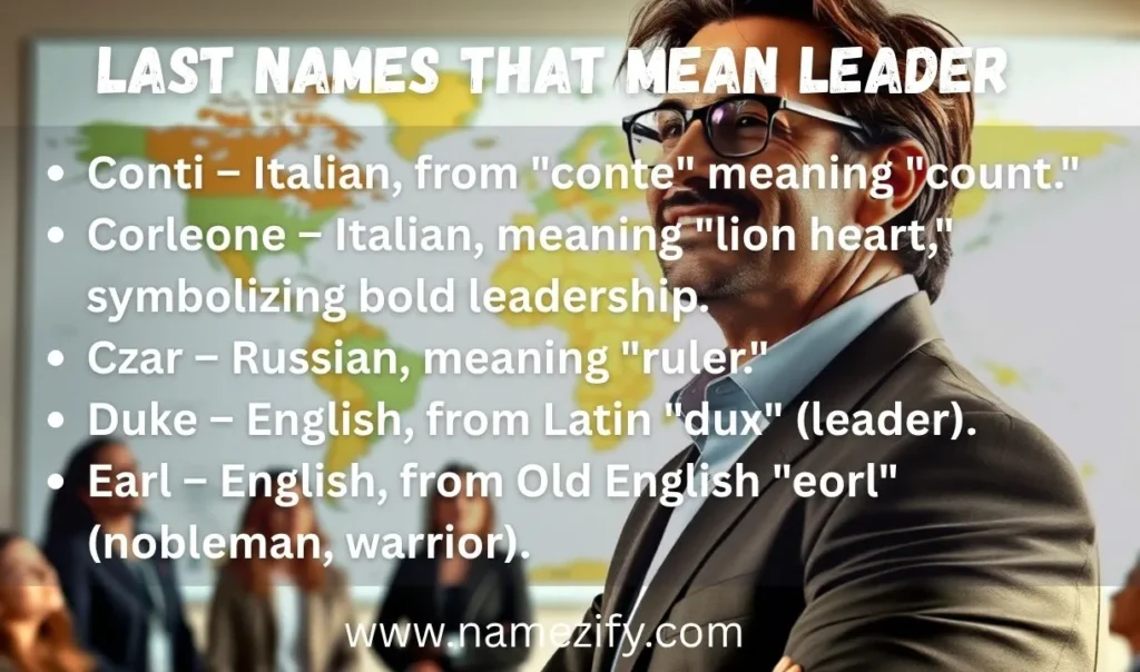 Last Names That Mean Leader