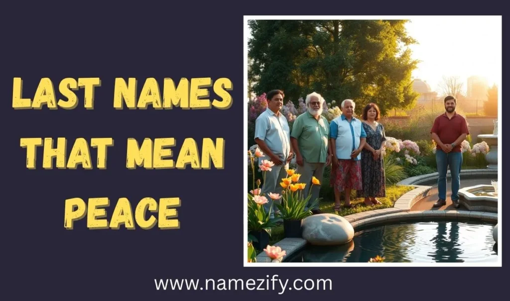 Last Names That Mean Peace