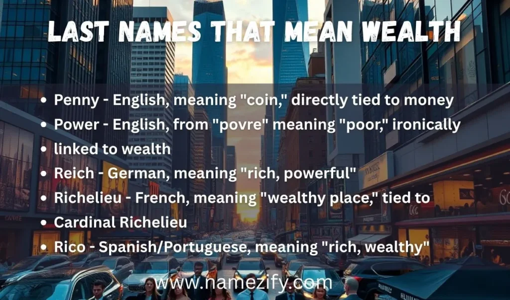 Last Names That Mean Wealth