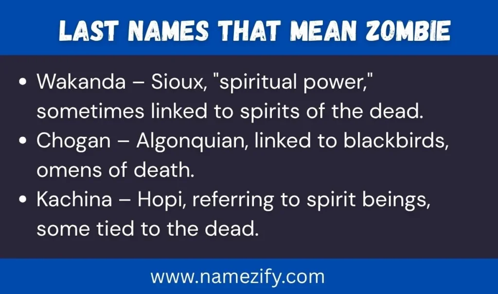 Last Names That Mean Zombie