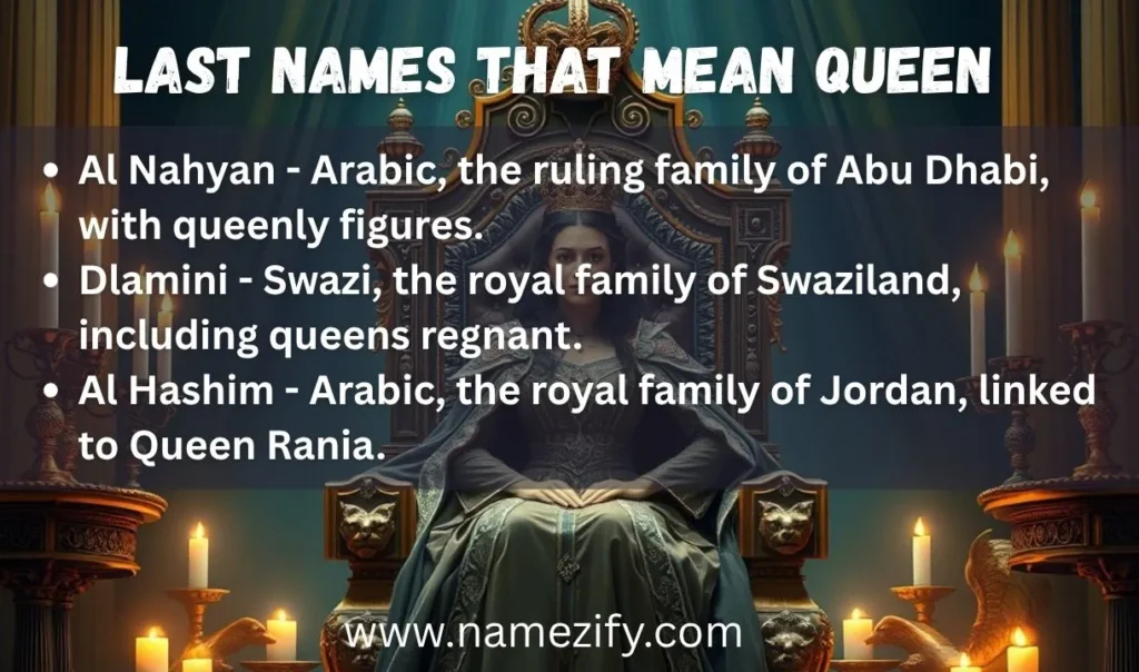last names that mean queen